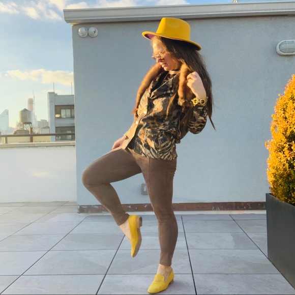 Fedora Wide Remove Trim Firm Brim Vegan Wool Hat - Picture 4 of 14